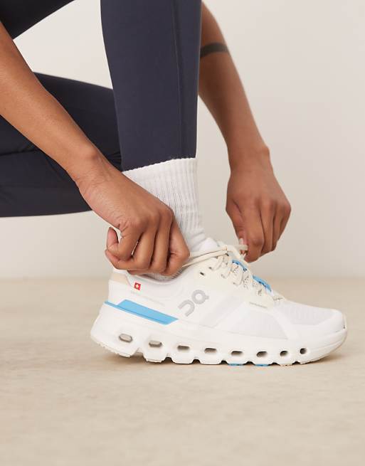asos ON Cloudrunner 2 running trainers in white and blue