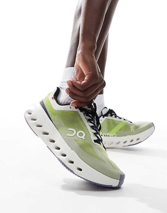 asos ON Cloudsurfer Next running trainers in green and white