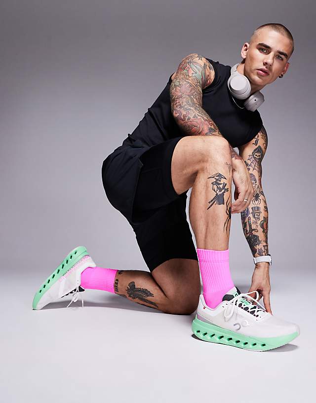 asos ON Cloudsurfer Next running trainers in grey and honeydew