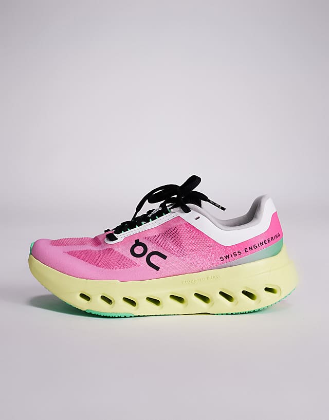 Asos ON Cloudsurfer Next Running Trainers In Pink And Limelight
