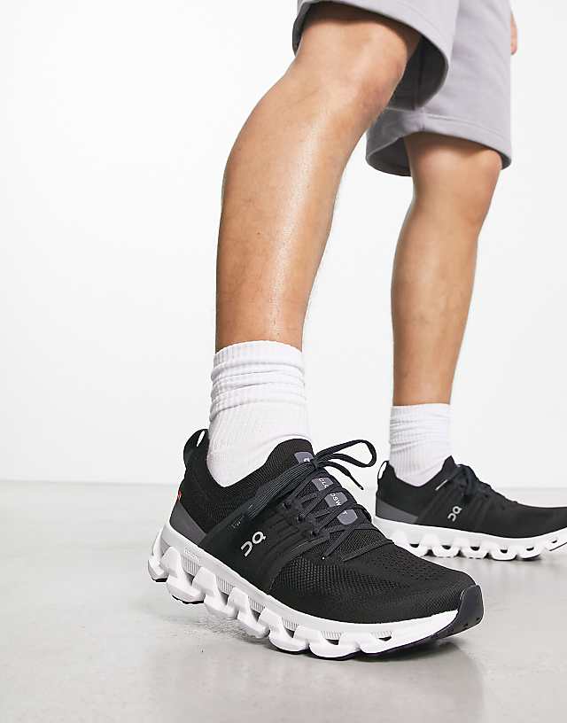 asos ON Cloudswift 3 running trainers in black and white