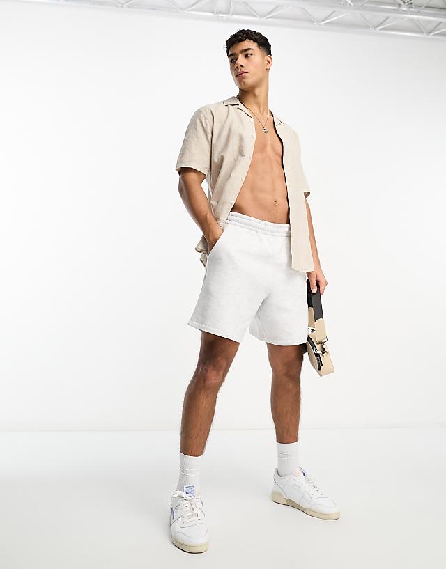 Asos ONLY & SONS Linen Mix Revere Collar Shirt In Beige