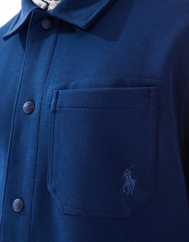 Asos Polo Ralph Lauren Icon Logo All Weather Chore Jacket In Mid Blue