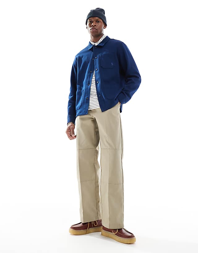asos Polo Ralph Lauren icon logo all weather chore jacket in mid blue