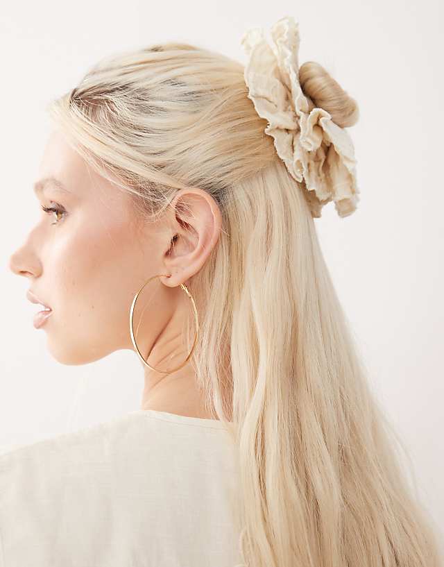 asos Reclaimed Vintage Limited Edition co-ord and scrunchie set with pearl embroidery