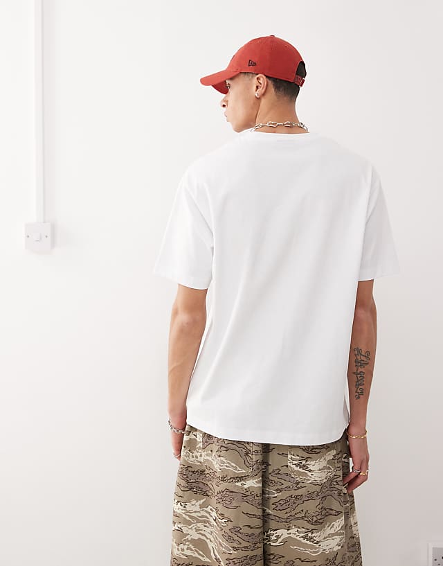Asos Reclaimed Vintage Relaxed Boxy T-shirt In White - WHITE