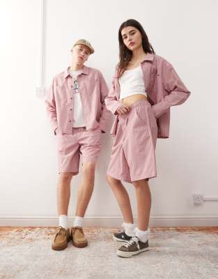 Asos Reclaimed Vintage Unisex Boxy Co-ord In Red Check