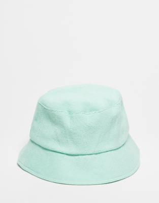 Asos Reclaimed Vintage Unisex Bucket Hat In Mint Green Towelling