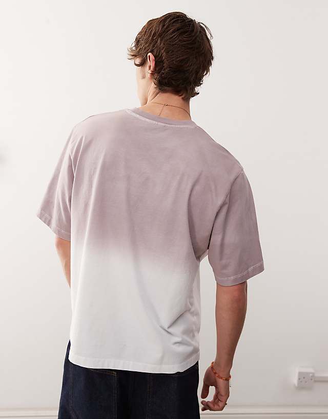 Asos Reclaimed Vintage Unisex Graphic Print Cropped Boxy T-shirt In Dusty Pink