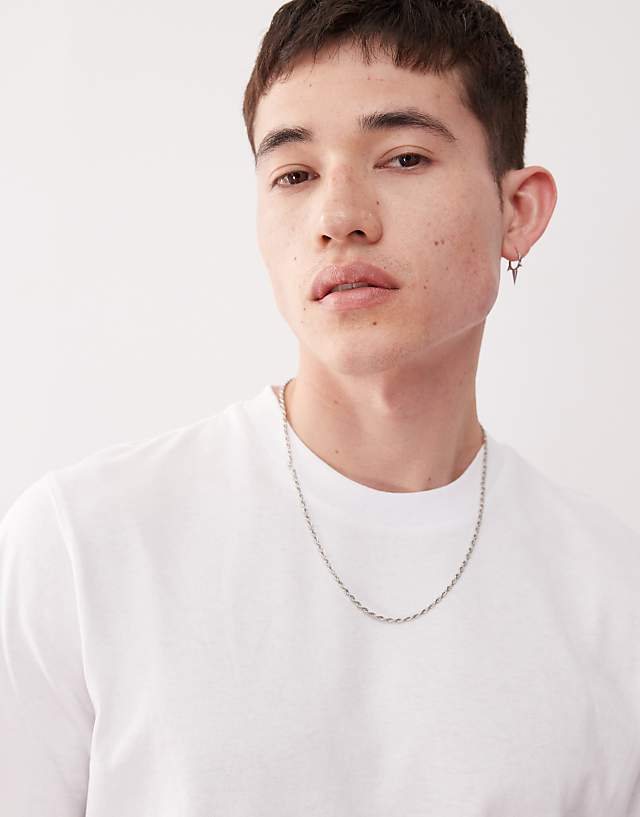 Asos Reclaimed Vintage Unisex Heavyweight Boxy Short Sleeve T-shirt In White