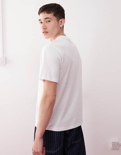 Asos Reclaimed Vintage Unisex Heavyweight Boxy Short Sleeve T-shirt In White
