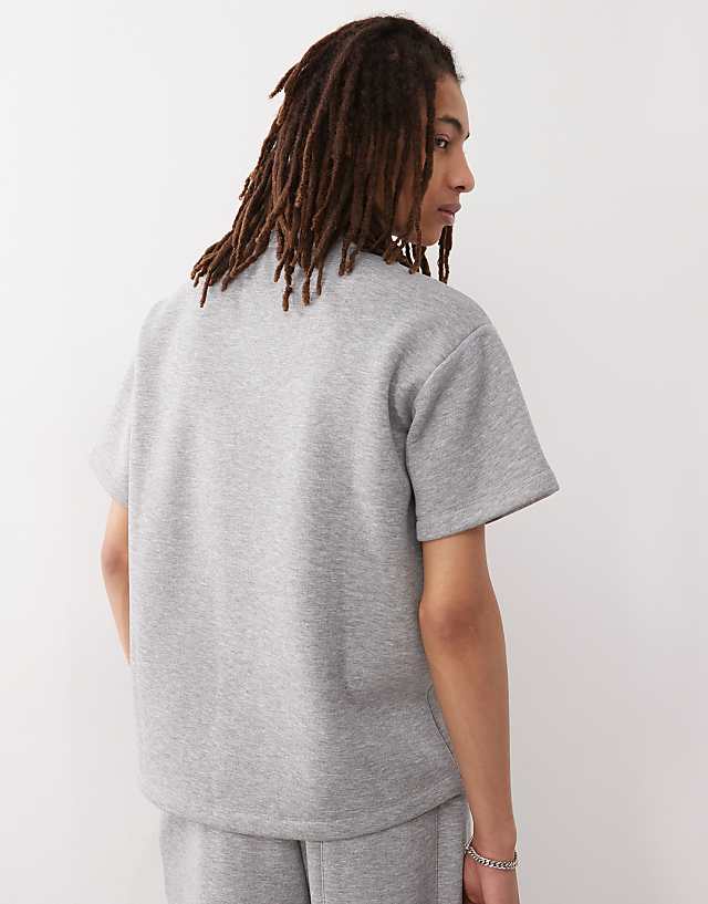 Asos Reclaimed Vintage Unisex Jersey Sweat T-shirt Co-ord In Grey Marl