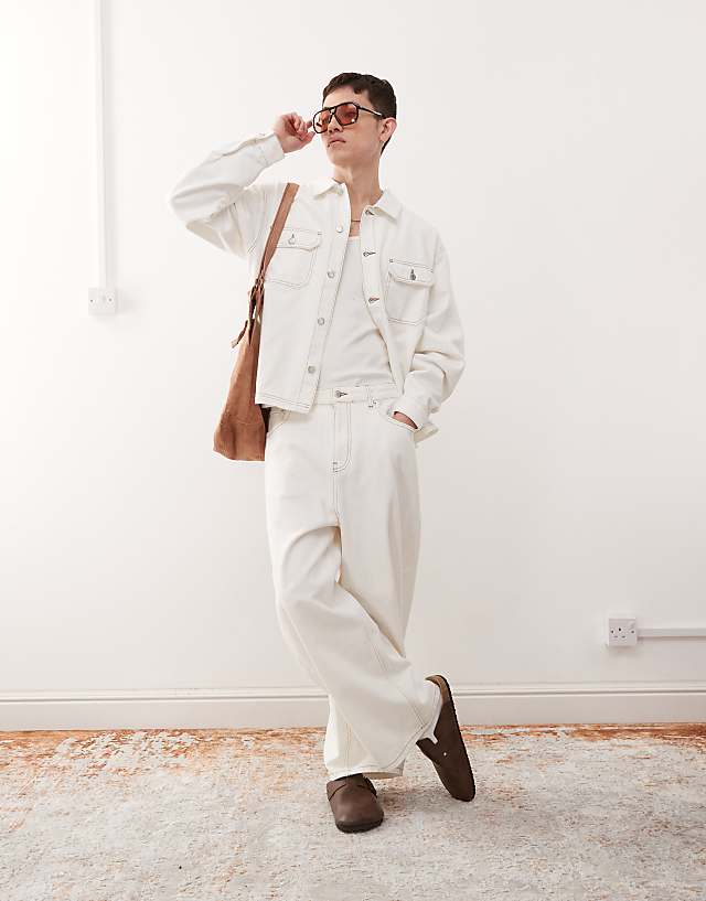 asos Reclaimed Vintage western denim co-ord with contrast stitch