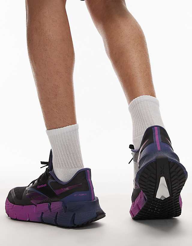 Asos Reebok Floatzig Running Trainers In Black And Purple