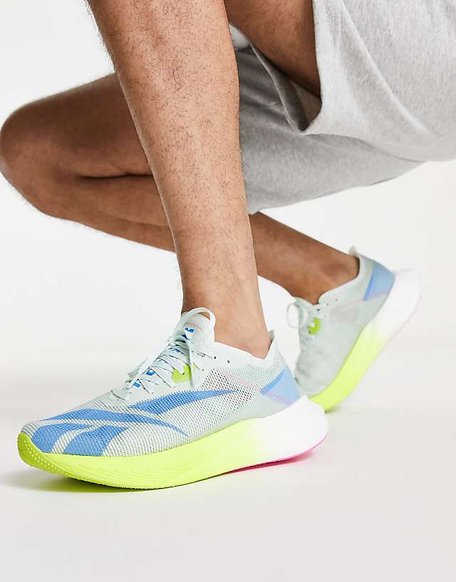 asos Reebok Running Floatride Energy X trainers in grey and yellow