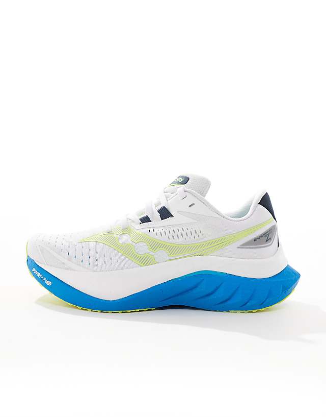 Asos Saucony Endorphin Speed 4 Neutral Running Trainers In White And Viziblue