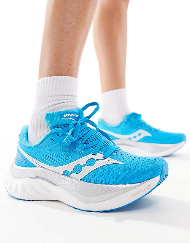 Asos Saucony Endorphin Speed 4 Neutral Running Trainers In Viziblue And Silver