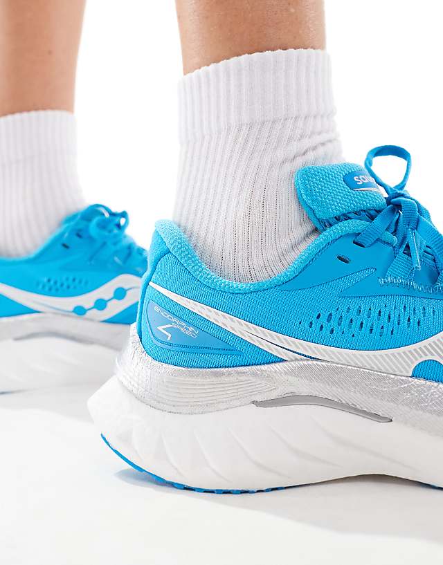Asos Saucony Endorphin Speed 4 Neutral Running Trainers In Viziblue And Silver