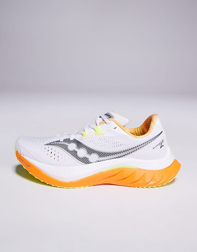 Asos Saucony Endorphin Speed 4 Running Trainers In White And Peel