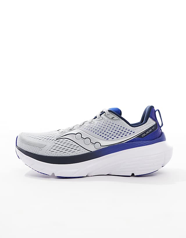 Asos Saucony Guide 17 Structured Cushioning Running Trainers In Cloud And Royal