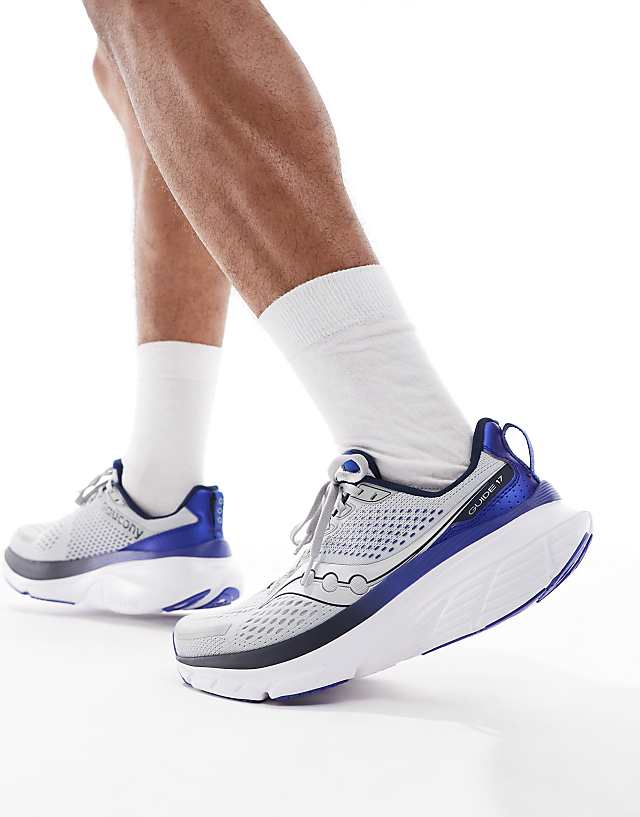 asos Saucony Guide 17 structured cushioning running trainers in cloud and royal