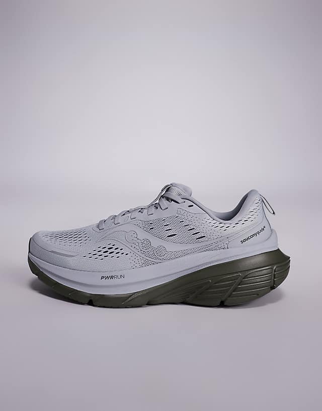 Asos Saucony Guide 18 Running Trainers In Cloud And Olive