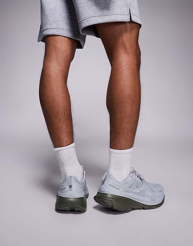 Asos Saucony Guide 18 Running Trainers In Cloud And Olive