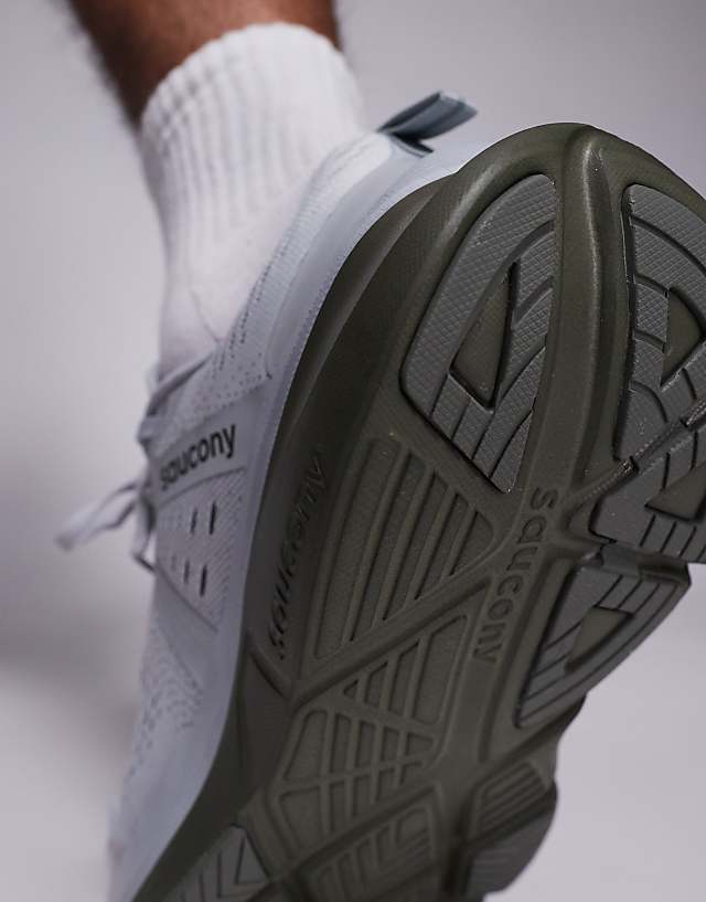 Asos Saucony Guide 18 Running Trainers In Cloud And Olive