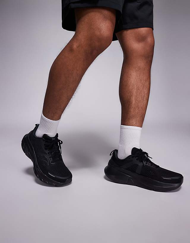 Asos Saucony Guide 18 Running Trainers In Triple Black