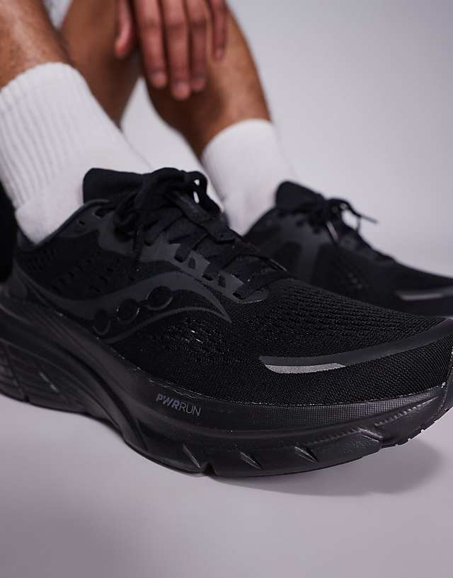 Asos Saucony Guide 18 Running Trainers In Triple Black