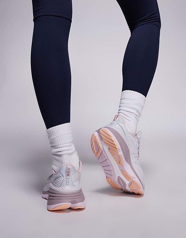 Asos Saucony Hurricane 24 Max Cushioning Trainers In Cloud And Bloom
