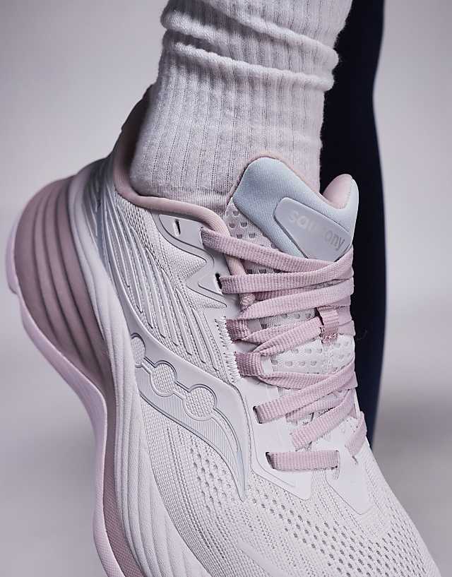 Asos Saucony Hurricane 24 Max Cushioning Trainers In Cloud And Bloom