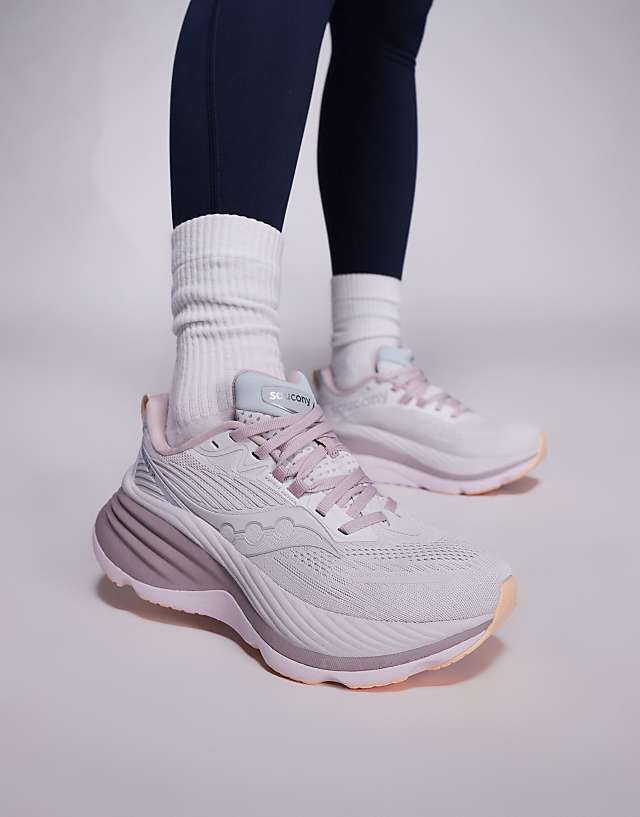 asos Saucony Hurricane 24 max cushioning trainers in cloud and bloom