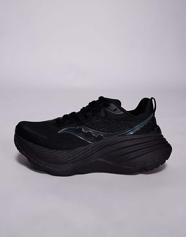 Asos Saucony Hurricane 24 Max Cushioning Trainers In Triple Black