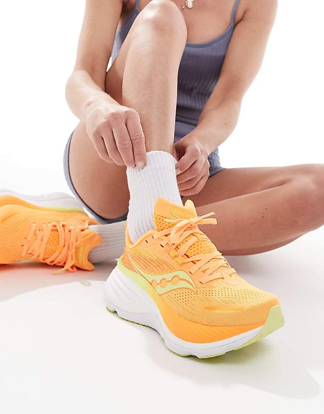asos Saucony Hurricane 24 running trainers in orange
