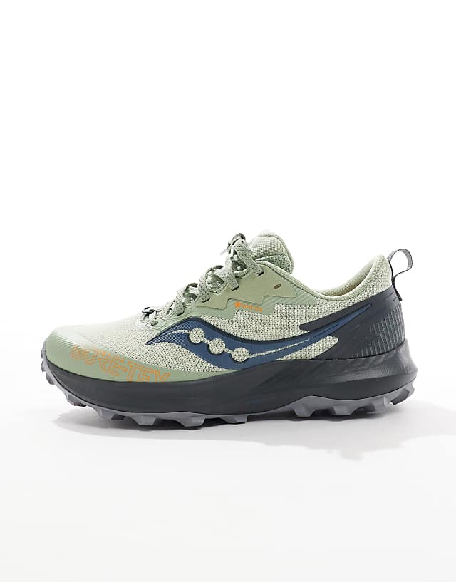 Asos Saucony Peregrine 14 GTX Neutral Running Trainers In Sage