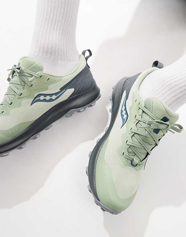 Asos Saucony Peregrine 14 GTX Neutral Running Trainers In Sage