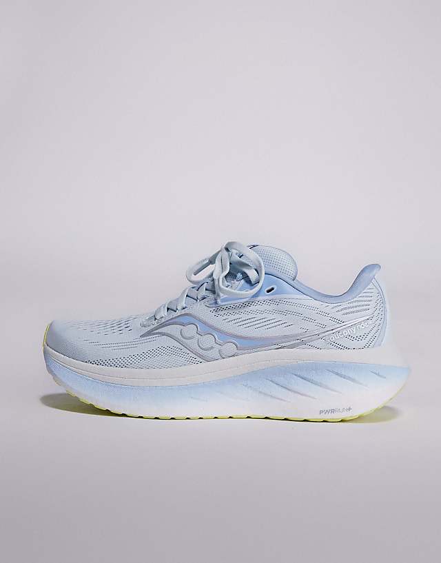 Asos Saucony Ride 18 Neutral Cushioning Trainers In Ice Melt And Dream