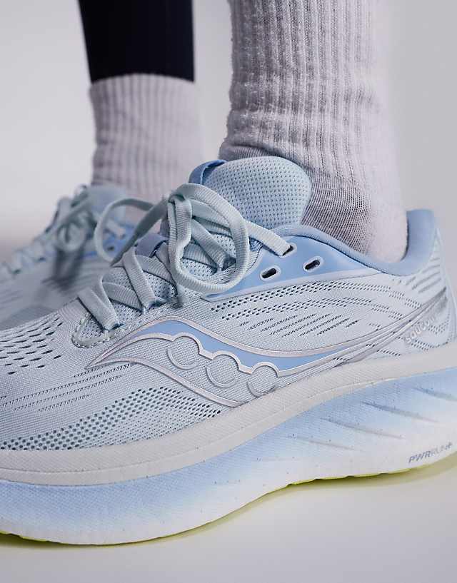 Asos Saucony Ride 18 Neutral Cushioning Trainers In Ice Melt And Dream