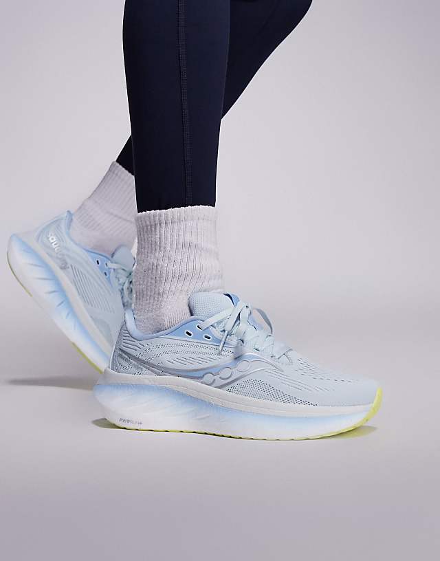asos Saucony Ride 18 neutral cushioning trainers in ice melt and dream