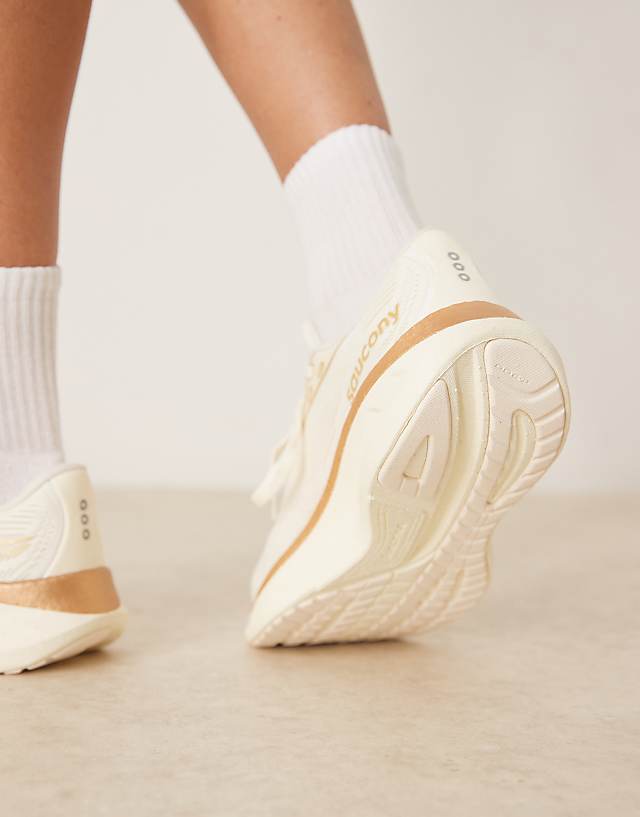 Asos Saucony Ride 18 Neutral Cushioning Trainers In Vanilla