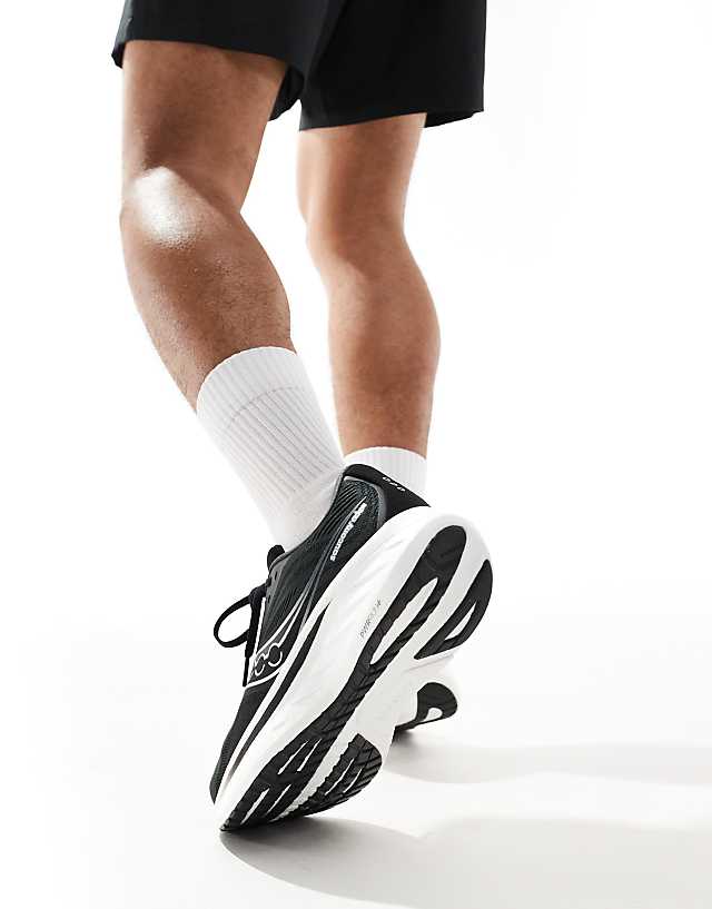 Asos Saucony Ride 18 Running Trainers In Black And White