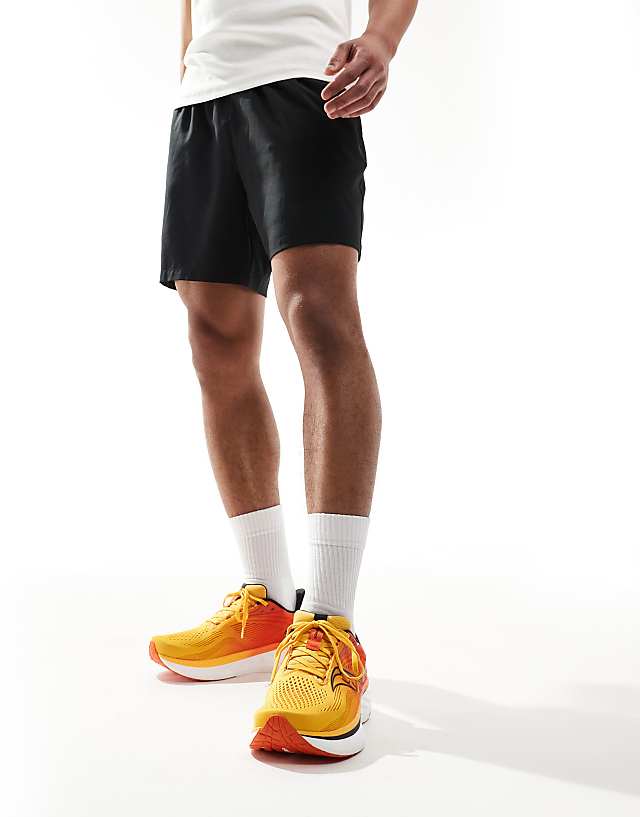 Asos Saucony Ride 18 Running Trainers In Pollen And Pepper