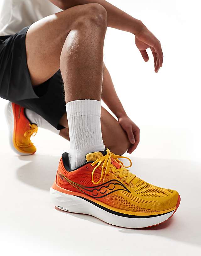 asos Saucony Ride 18 running trainers in pollen and pepper