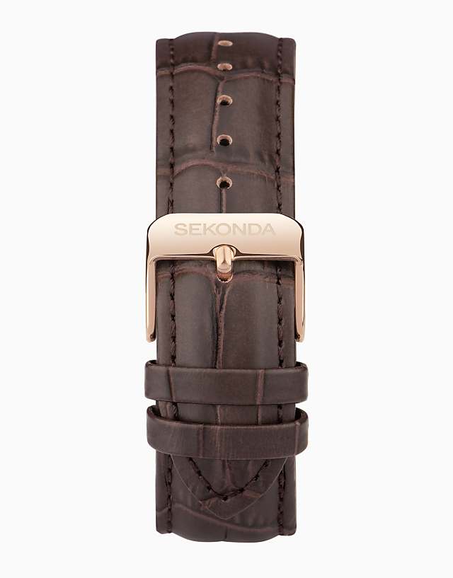 Asos Sekonda Armstrong 40mm Moon Phase Men’s Watch In Brown