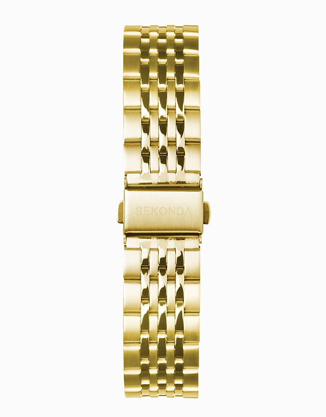 Asos Sekonda Armstrong Mens 40mm Analogue Watch In Gold