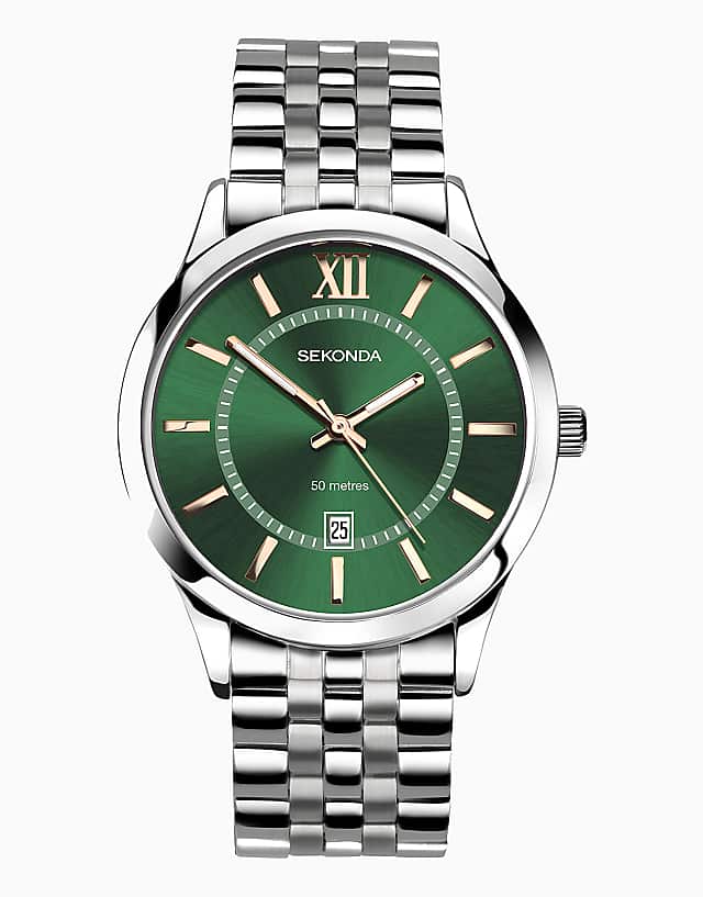 asos Sekonda Classic men’s 40mm williams watch in silver