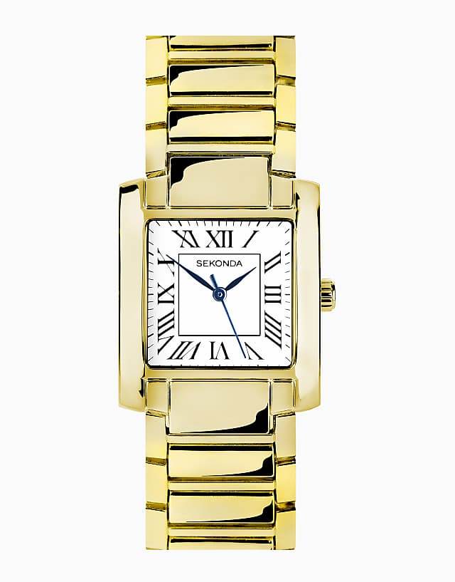 asos Sekonda Montreal mens 30mm analogue watch in gold