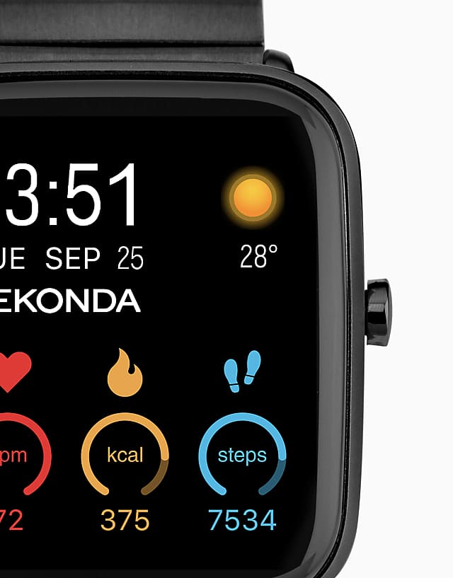 Asos Sekonda Motion Plus Unisex Smartwatch Watch In Black