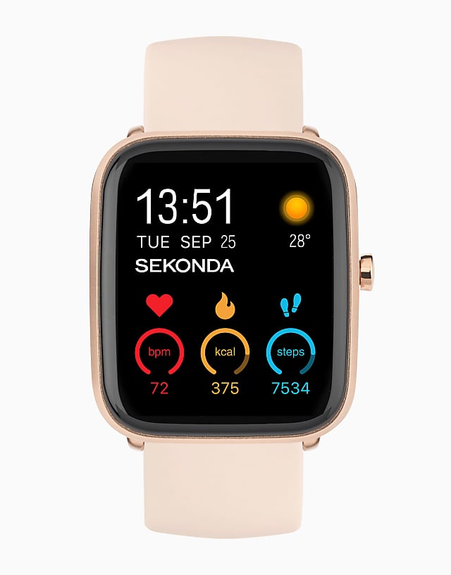 asos Sekonda Motion plus unisex smartwatch watch in pink